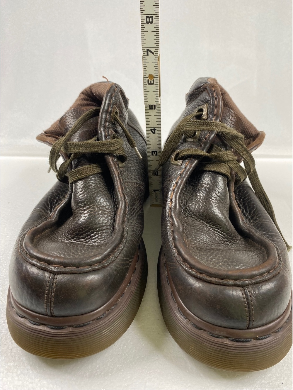 Vintage Men's Brown Leather Moc Toe Hiking Boots Size 6 Outdoor Workwear Durable